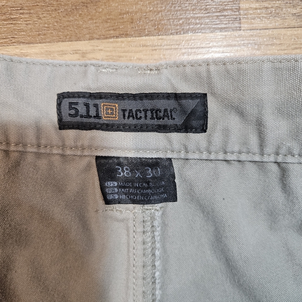 5.11 Tactical Pants Men’s 38x30 Tan Cargo Utility TDU Ripstop Workwear - Picture 9 of 13